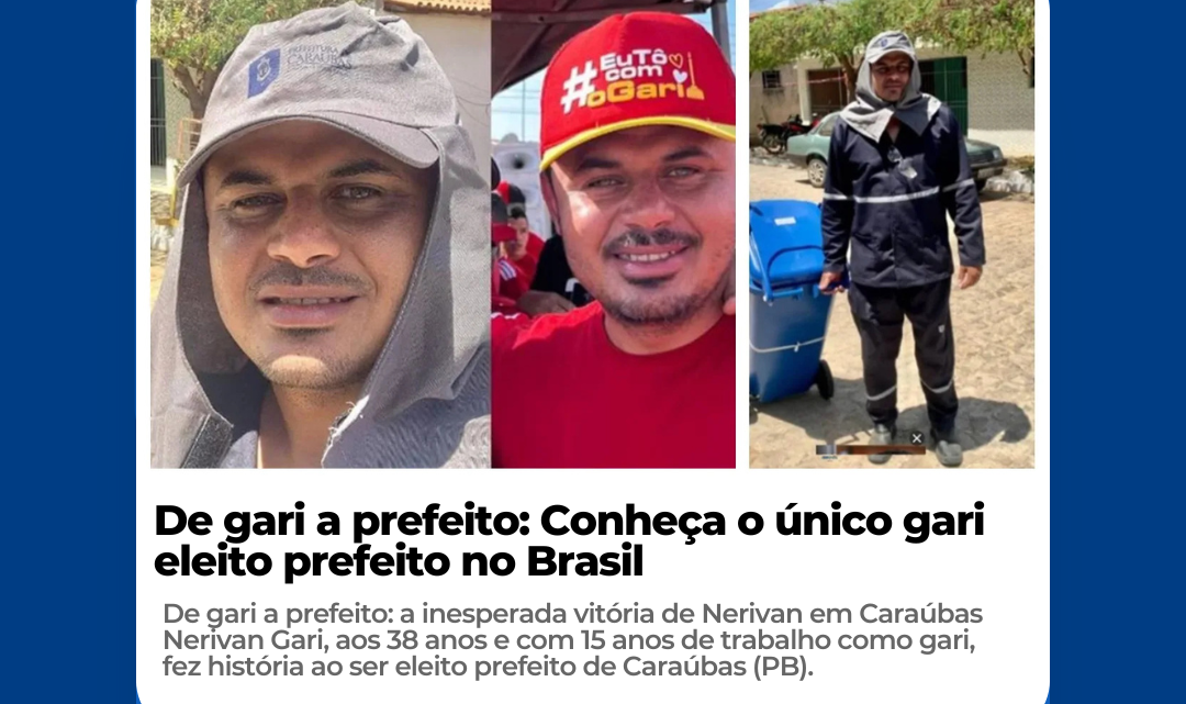 De gari a prefeito: Conheça o único gari eleito prefeito no Brasil