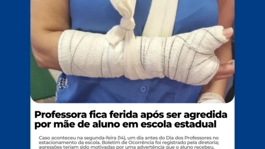 Professora fica ferida após ser agredida por mãe de aluno em escola estadual de Bauru