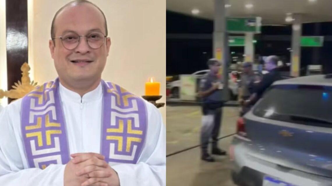 Padre bêbado que xingou frentistas em posto de SP é afastado da igreja